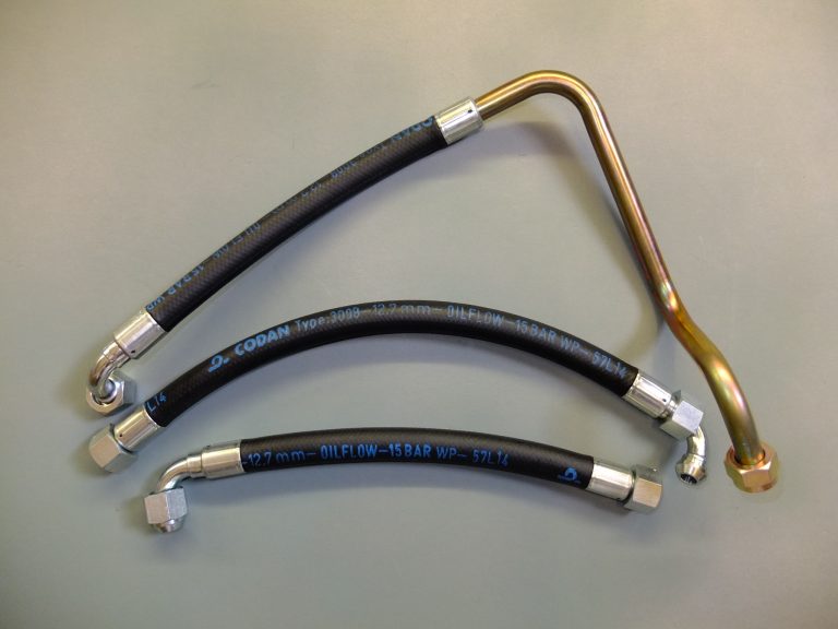 Rubber Oil Pipes (set of three) For Chrome Bumper Car MG V8 and MG