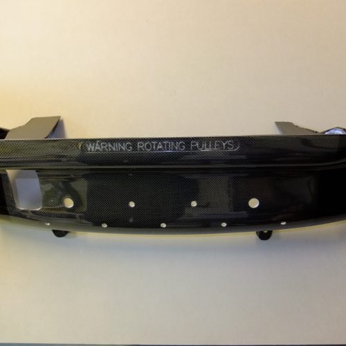 RV8 blanking panel for radiator - carbon fibre
